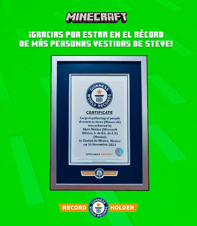 ¡Minecraft rompe un título de Guinness World Records en Ciudad de ...
