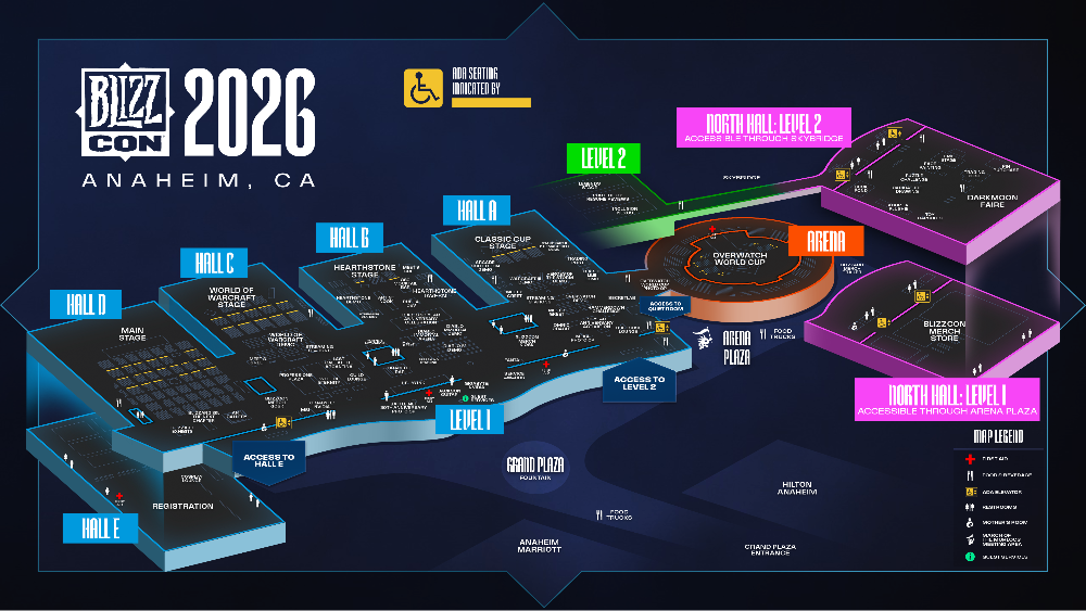 Mapa oficial de BlizzCon 2026